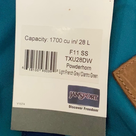 Jansport POWDERHORN backpack-Lt French Grey/Cilantro Grn - Picture 15 of 16